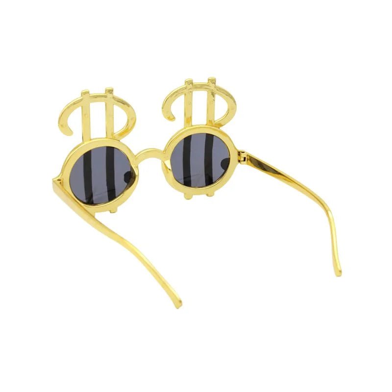 Metallic Gold Dollar Sign Party Glasses - Party Owls