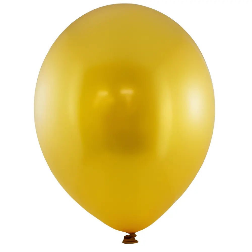 Metallic Gold Latex Balloons 30cm (12") 100pk - Party Owls