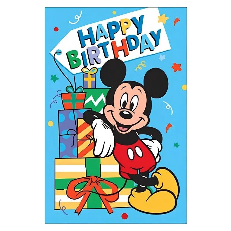 Mickey Mouse Birthday Card 11.5cm x 18cm With Red Envelope - Party Owls