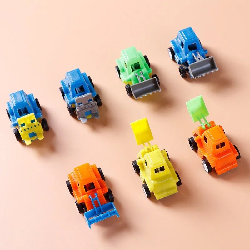 Mini Pull Back Construction Vehicles 8pcs Party Favours - Party Owls
