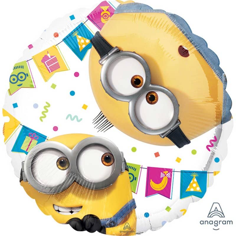 Minions Otto Foil Balloon 43cm (17") Round - Party Owls