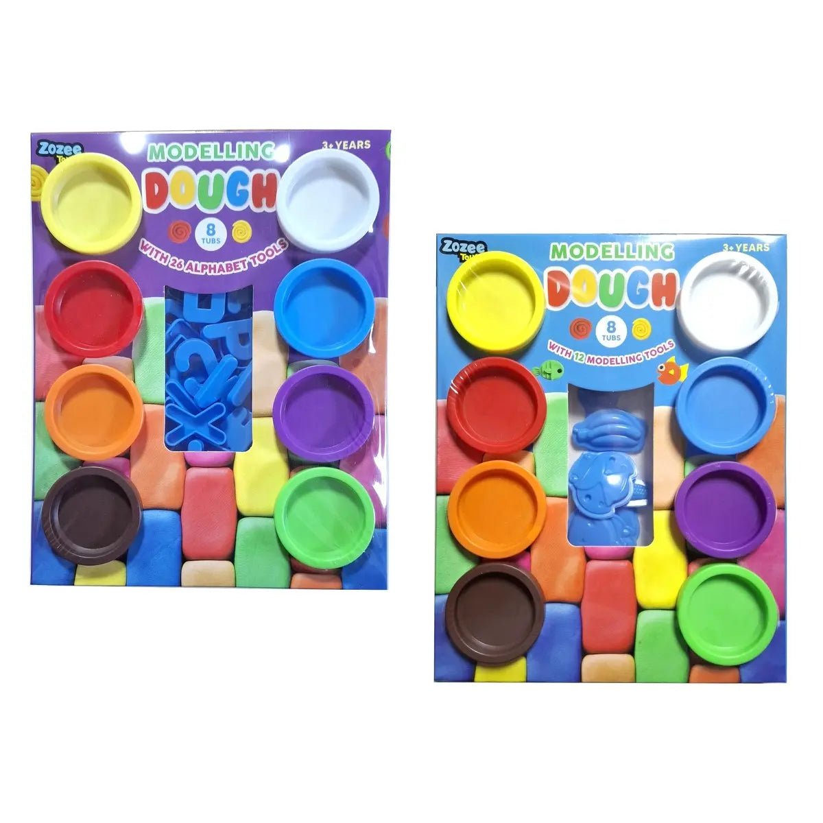 Modelling Play Dough 8pk With Tools - Party Owls