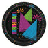 Neon Rainbow Confetti Paper Plates 18cm (7") 8pk - Party Owls