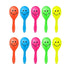 Neon Smily Face Mini Maracas 10pcs Party Favours - Party Owls