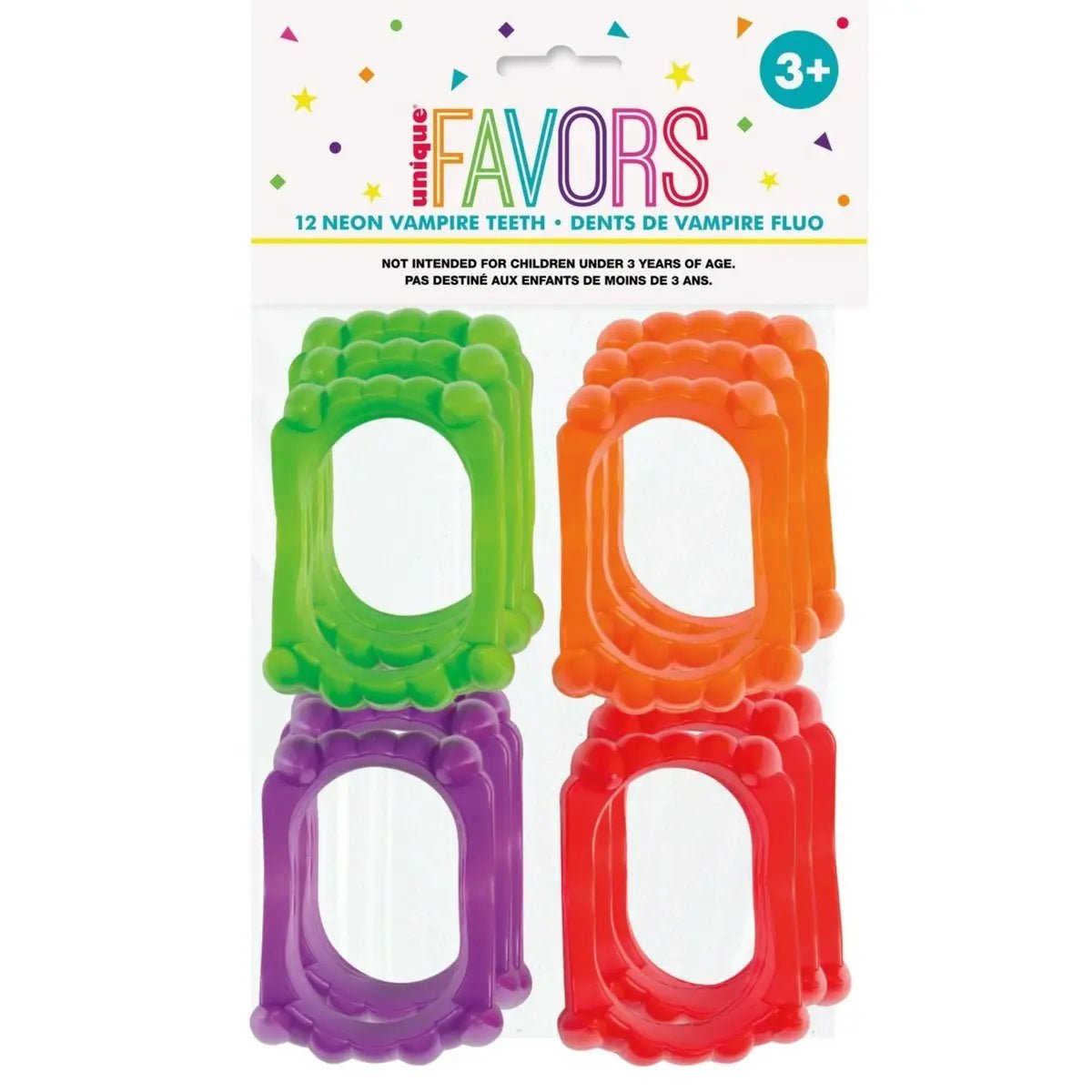 Neon Vampire Teeth 12pk - Party Owls