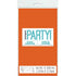 Orange Rectangle Solid Colour Plastic Table Cover 137cm x 274cm - Party Owls