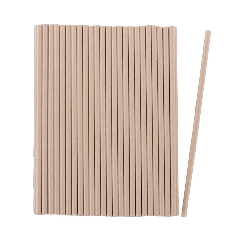 Paper Straws 50pk 20cm x 6mm Eco Friendly - Party Owls