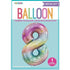 Pastel Rainbow Number 8 Giant Numeral Foil Balloon 86cm (34") - Party Owls