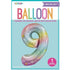 Pastel Rainbow Number 9 Giant Numeral Foil Balloon 86cm (34") - Party Owls
