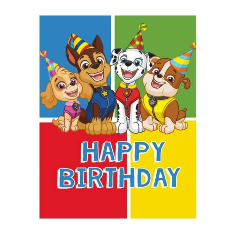 PAW Patrol Small Birthday Card 8.5cm x 11cm With White Envelope - Party Owls