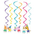 Peppa Pig Hanging Spiral Decorations 6pk - Party Owls