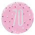 Pink 70th Birthday Foil Prismatic Balloon 45cm (18") - Party Owls