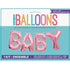 Pink "Baby" Letter Foil Balloons Banner Kit - Party Owls