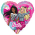 Pink Fashion Girl & Friends Foil Balloon 45cm (18") Heart Shape - Party Owls