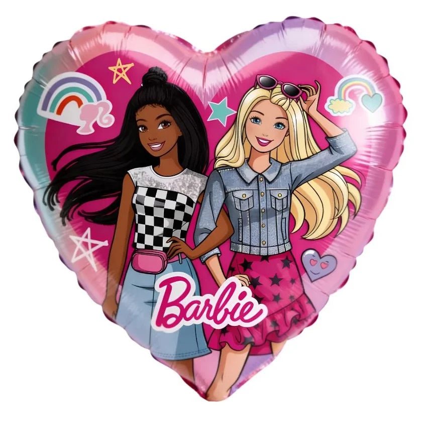 Pink Fashion Girl & Friends Foil Balloon 45cm (18") Heart Shape - Party Owls