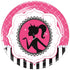 Pink Fashion Girl Large Paper Plates 23cm (9") 10pcs - Party Owls
