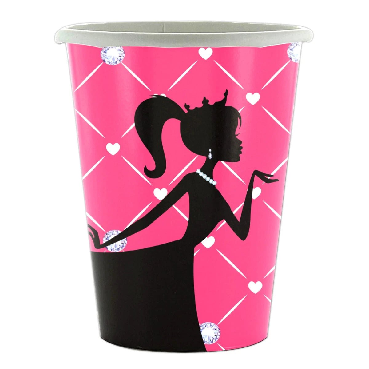 Pink Fashion Girl Paper Cups 10pcs - Party Owls