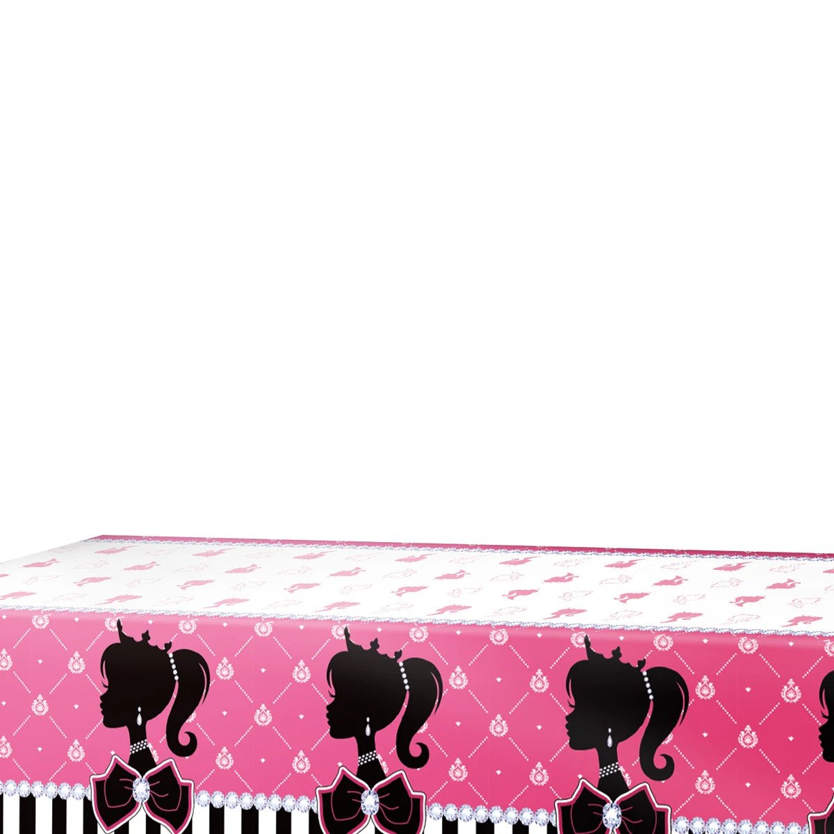 Pink Fashion Girl Plastic Table Cover 180cm x 108cm - Party Owls