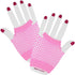 Pink Short Fingerless Fishnet Gloves - Party Owls
