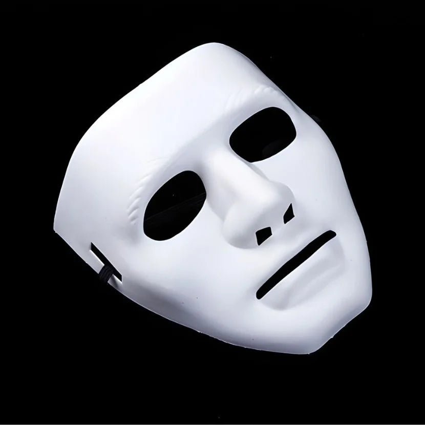 Plain White Full Face Plastic Mask - Party Owls