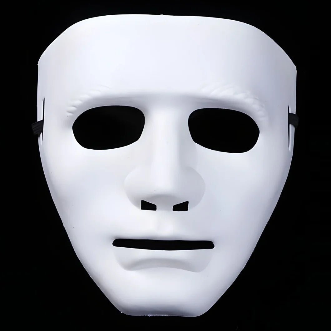 Plain White Full Face Plastic Mask - Party Owls