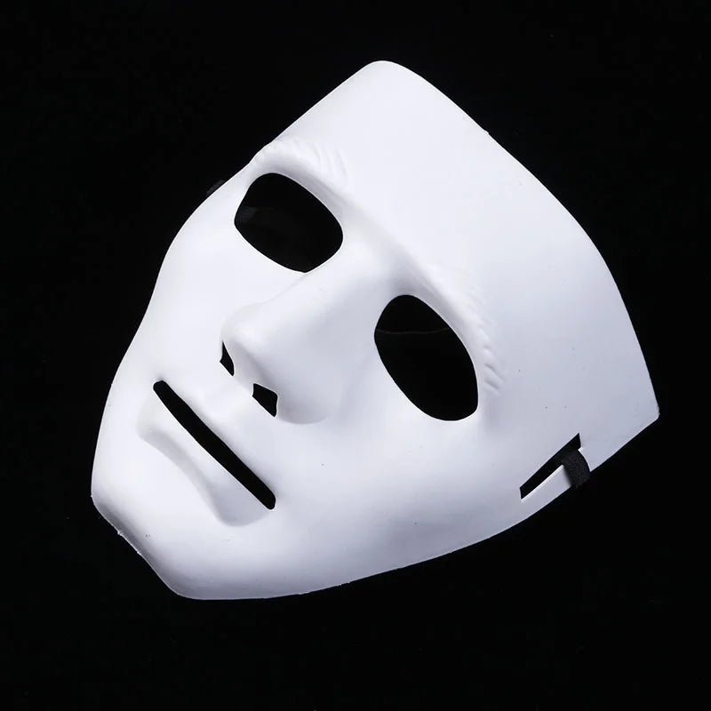 Plain White Full Face Plastic Mask - Party Owls