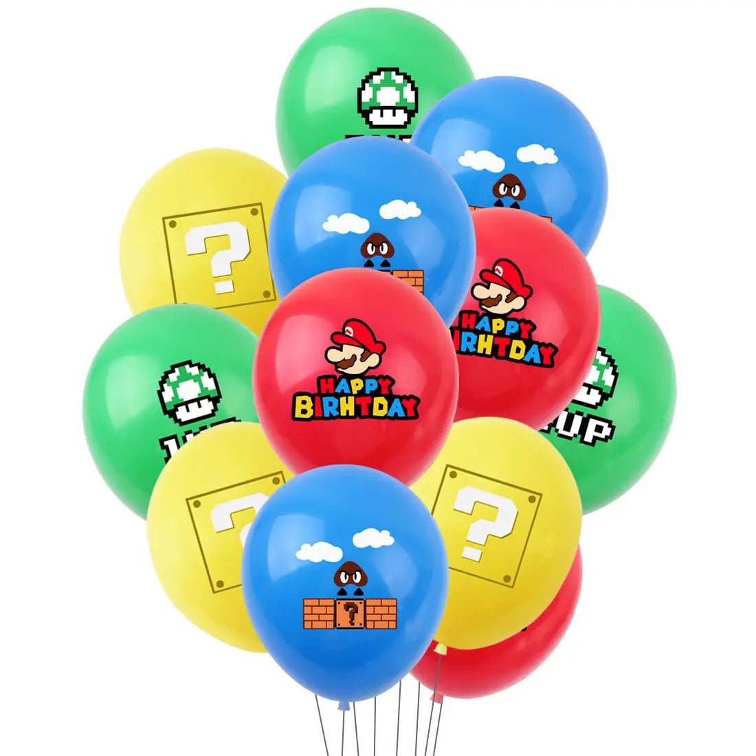 Plumber Hero Latex Balloons 30cm (12") 12pcs - Party Owls