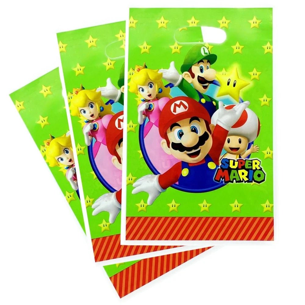Plumber Hero Plastic Party Bags 10pcs Green - Party Owls