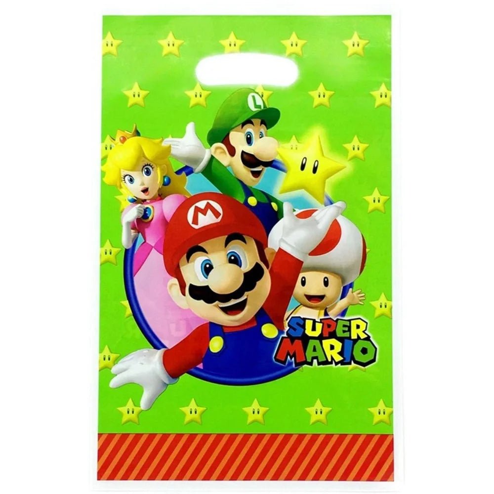 Plumber Hero Plastic Party Bags 10pcs Green - Party Owls