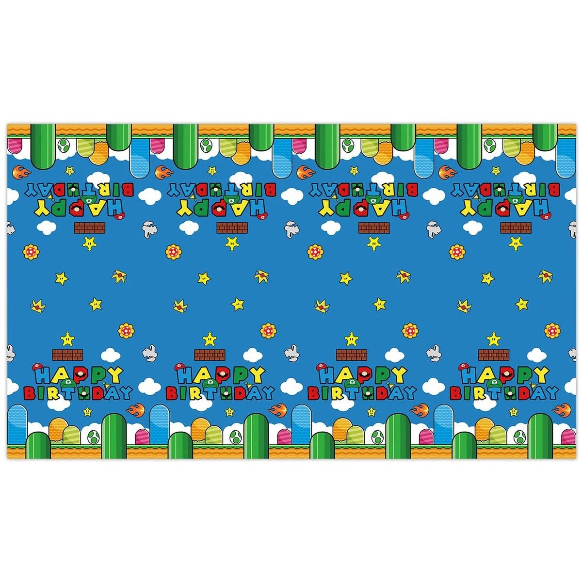 Plumber Hero Plastic Table Cover 180cm x 108cm - Party Owls