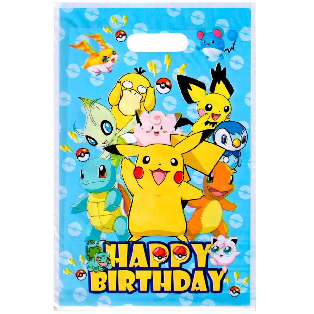 Pocket Monsters Plastic Party Bags 10pcs - Party Owls