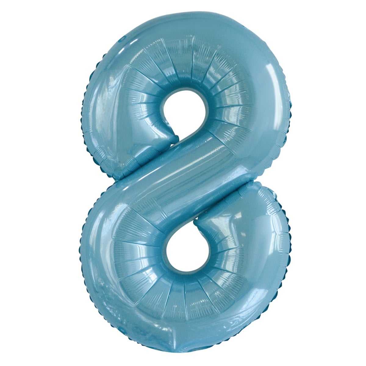 Powder Blue Number 8 Giant Numeral Foil Balloon 86CM (34") - Party Owls