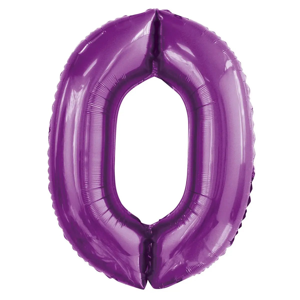 Pretty Purple Number "0" Giant Numeral Foil Balloon 86cm (34") - Party Owls