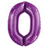 Pretty Purple Number "0" Giant Numeral Foil Balloon 86cm (34") - Party Owls