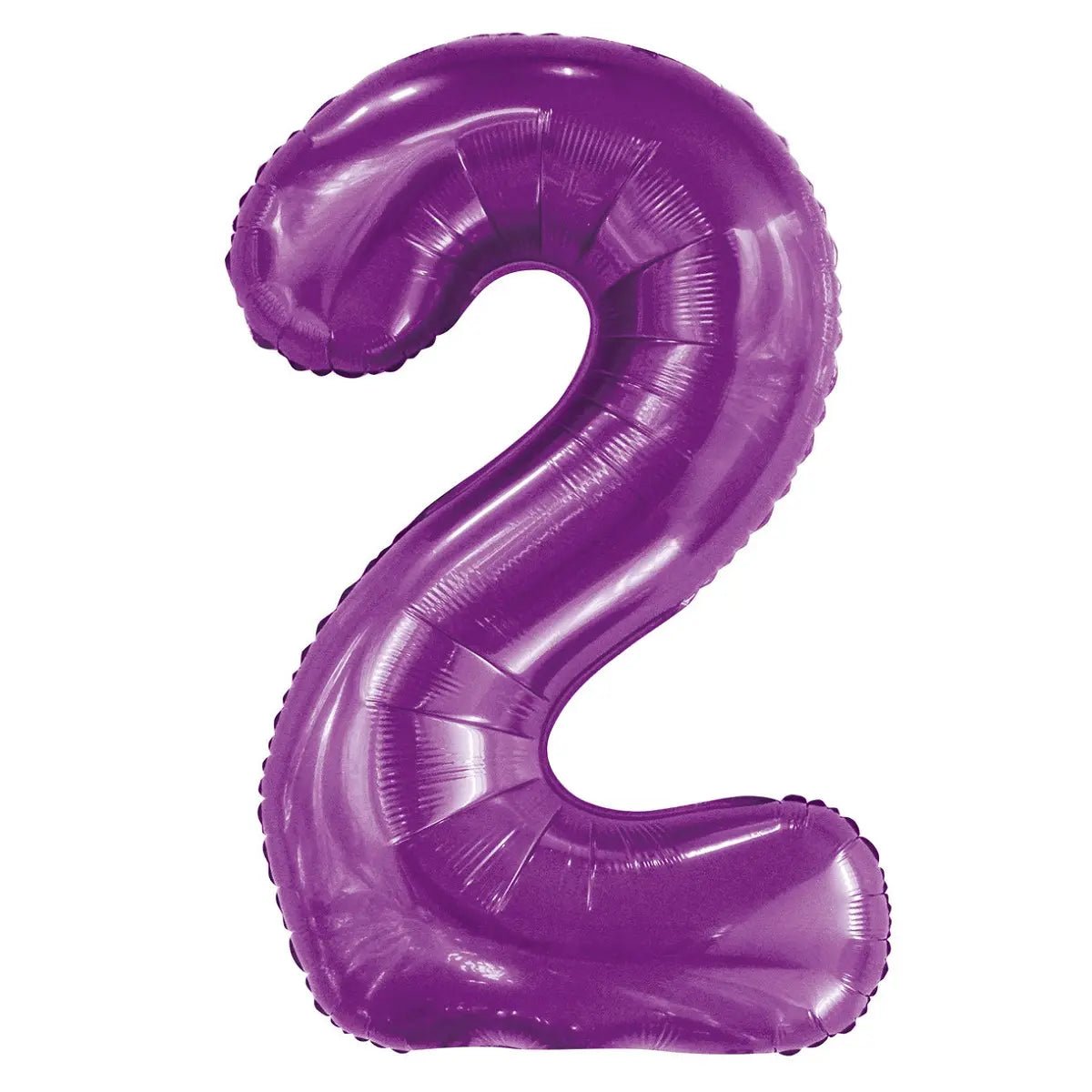 Pretty Purple Number "2" Giant Numeral Foil Balloon 86cm (34") - Party Owls