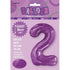 Pretty Purple Number "2" Giant Numeral Foil Balloon 86cm (34") - Party Owls