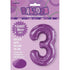 Pretty Purple Number "3" Giant Numeral Foil Balloon 86cm (34") - Party Owls