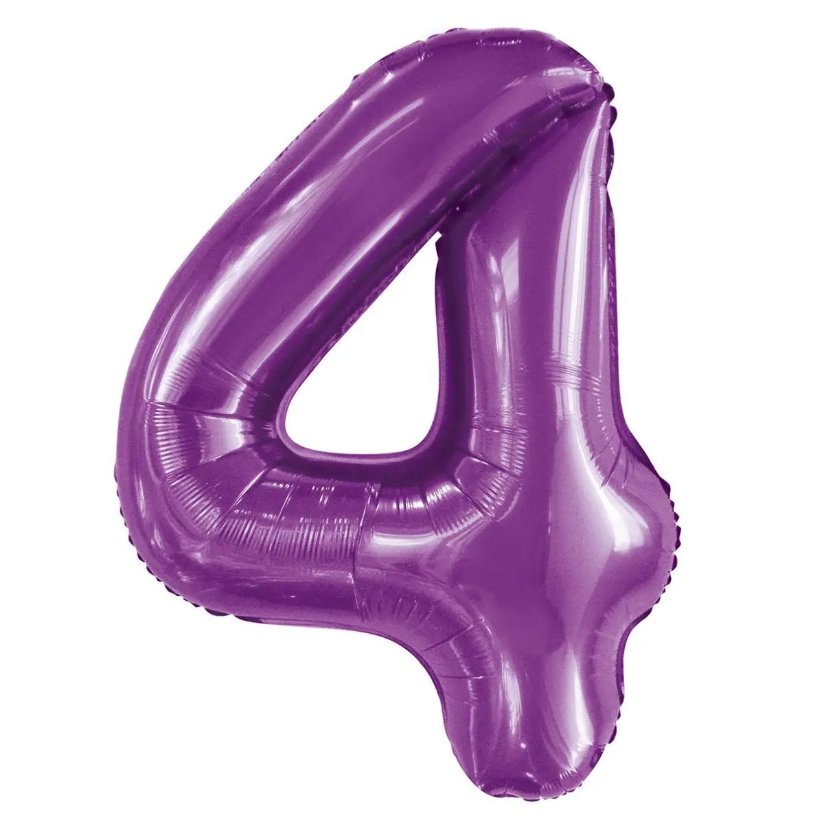 Pretty Purple Number "4" Giant Numeral Foil Balloon 86cm (34") - Party Owls