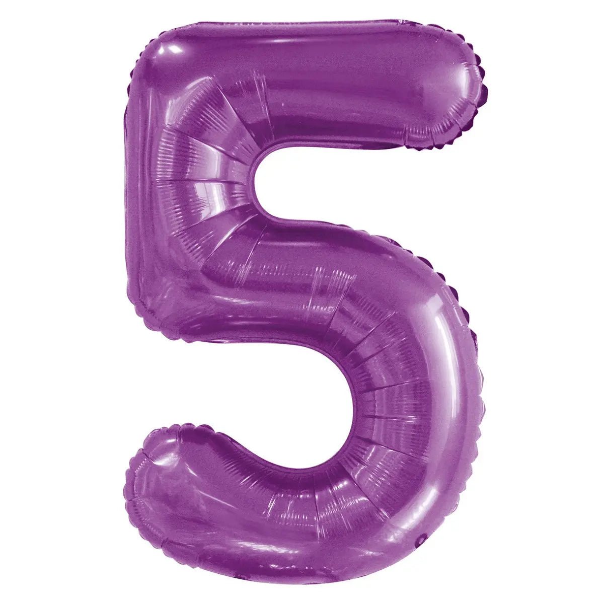 Pretty Purple Number "5" Giant Numeral Foil Balloon 86cm (34") - Party Owls