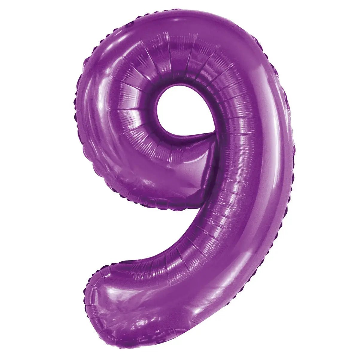 Pretty Purple Number "9" Giant Numeral Foil Balloon 86cm (34") - Party Owls