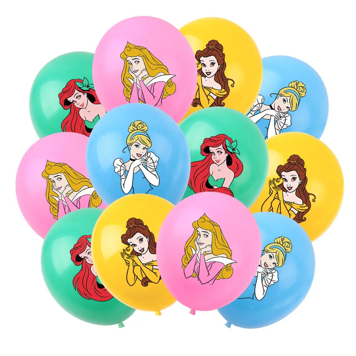 Princesses Latex Balloons 30cm (12") 12pcs - Party Owls