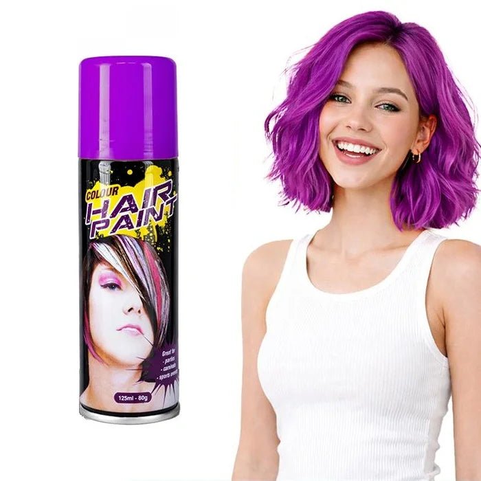 Purple Colour Hair Spray 125ml Temporary Coloured Hairspray - Party Owls