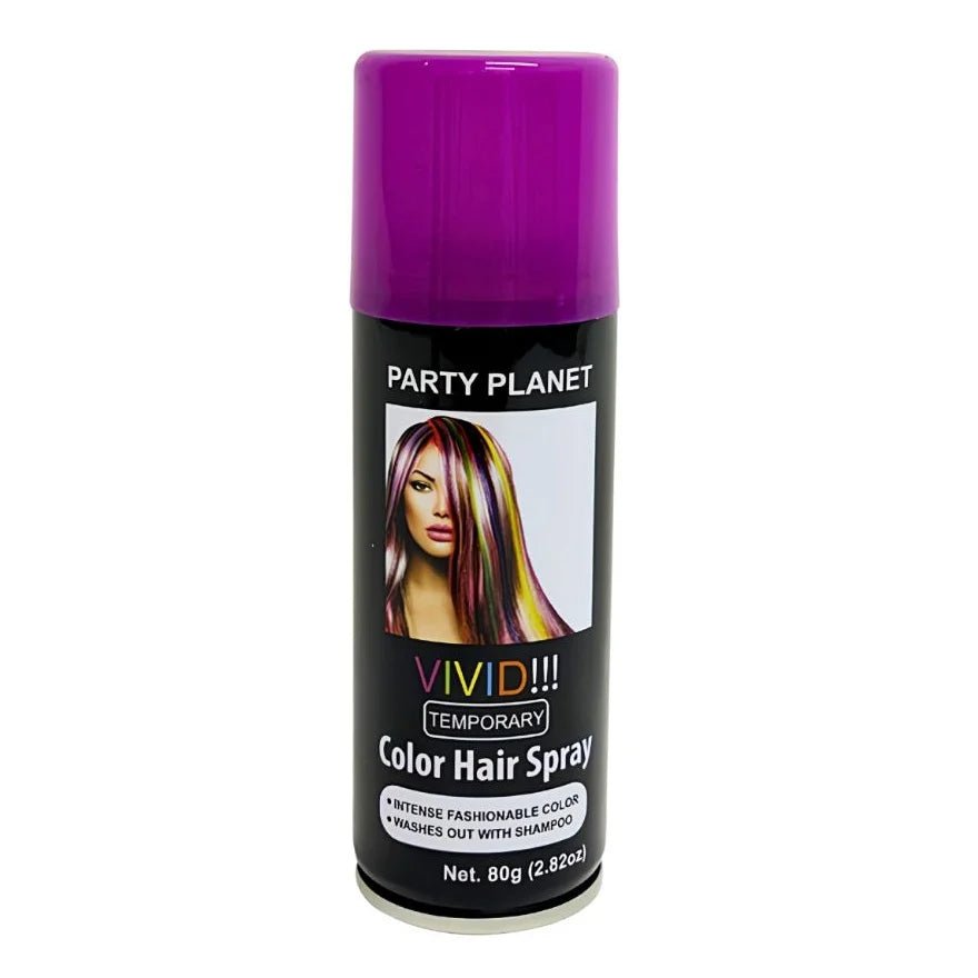 Purple Hair Spray 80g Temporary Coloured Hairspray - Party Owls