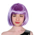 Purple Short BOB Wig With Fringe - Party Owls