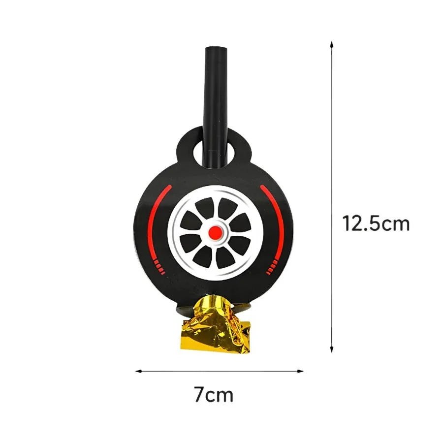 Racing Car Tyre & Wheel Blowouts 6pcs Party Favours - Party Owls
