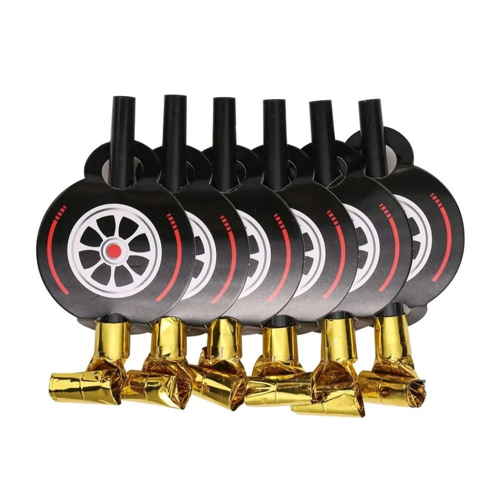 Racing Car Tyre & Wheel Blowouts 6pcs Party Favours - Party Owls