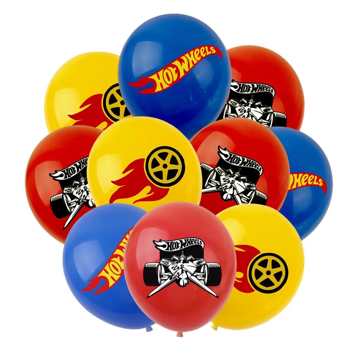 Racing Cars Latex Balloons 30cm (12") 12pcs - Party Owls