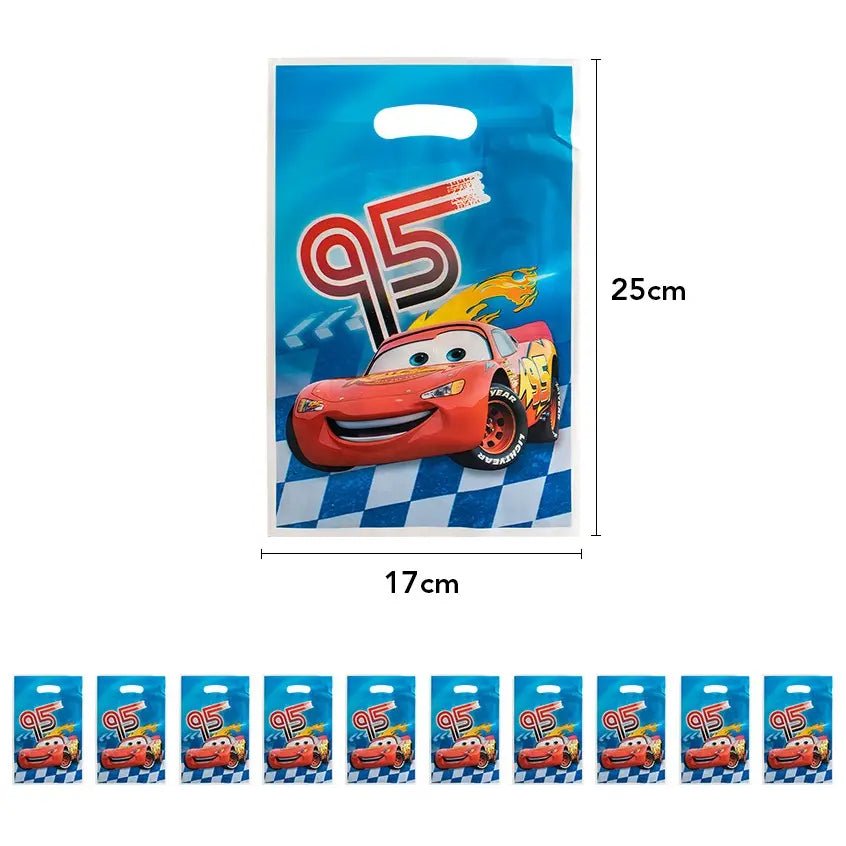 Racing Cars Plastic Party Bags 10pk - Party Owls