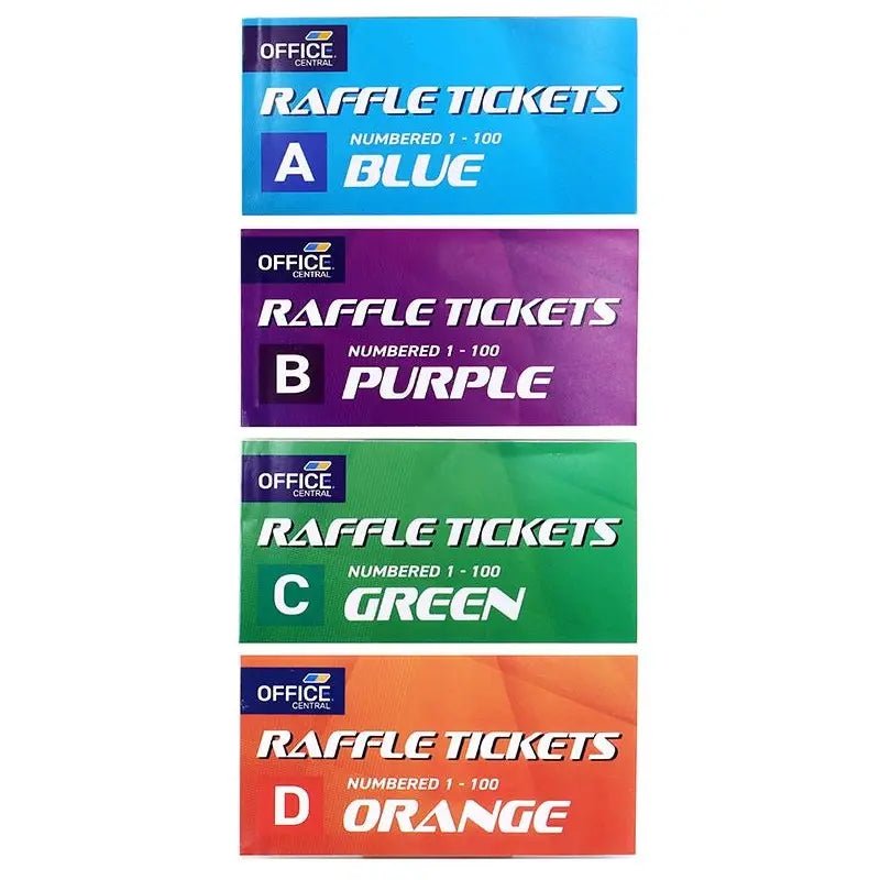 Raffles In Store Raffle Tickets 400pcs (4 Coloured Booklets) - Party Owls