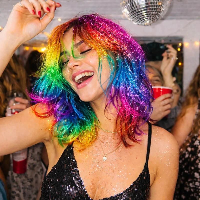 Rainbow Glitter Colour Hair Spray 125ml Temporary Coloured Hairspray - Party Owls